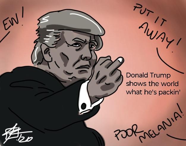 Donald Trump shows us what he is packing.