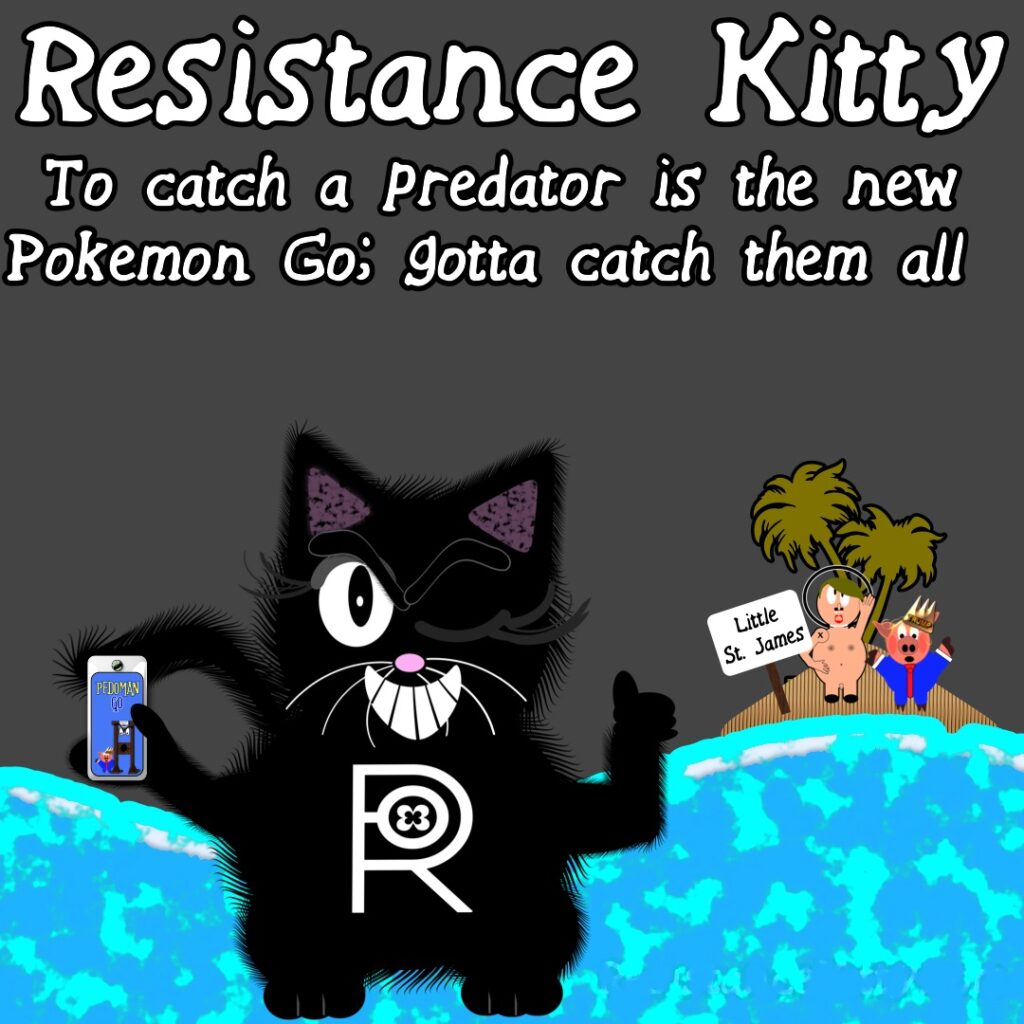 Resistance Kitty says “To catch a predator is the new Pokemon Go; gotta catch them all”