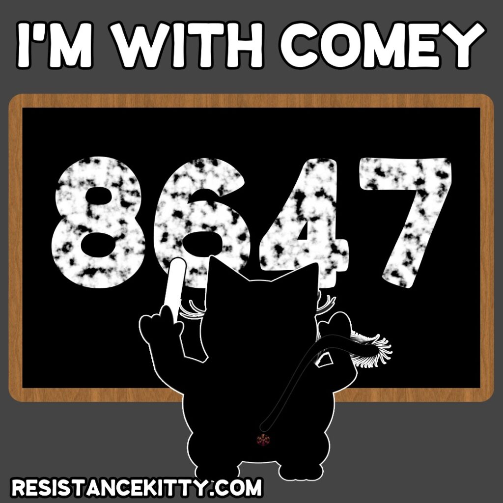 Resistance Kitty says “I’m with Comey”