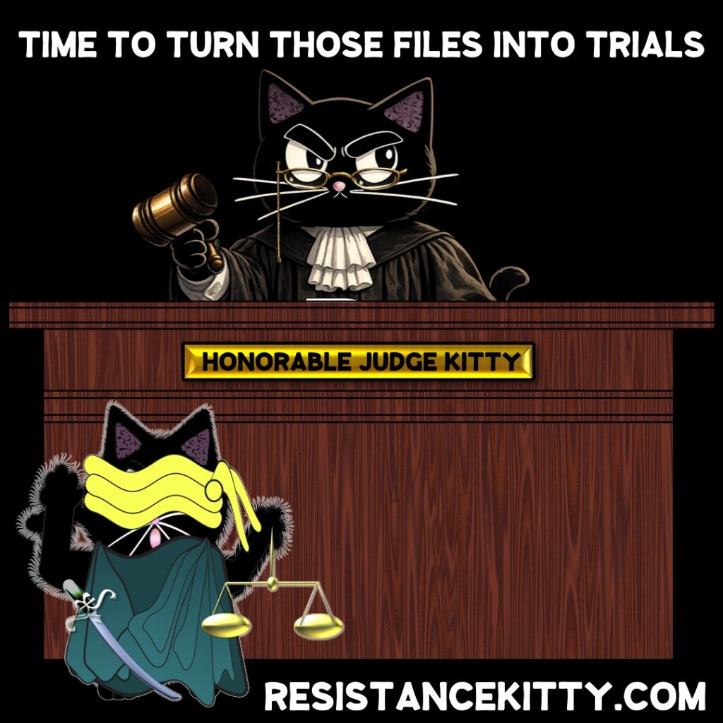 Resistance Kitty says “Turn those files into trials”