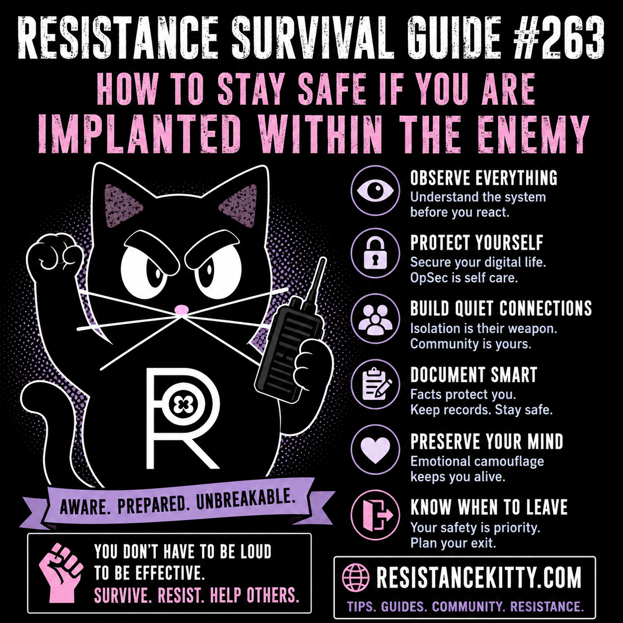 RSG#263: How To Stay Safe If You Are Implanted Within the Enemy