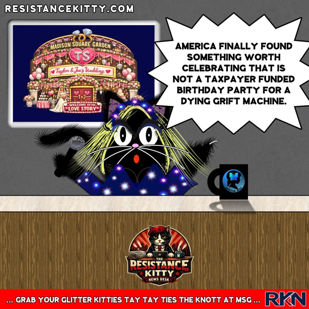 Resistance Kitty says, “America finally found something worth celebrating that is not a taxpayer funded birthday party for a dying grift machine.”